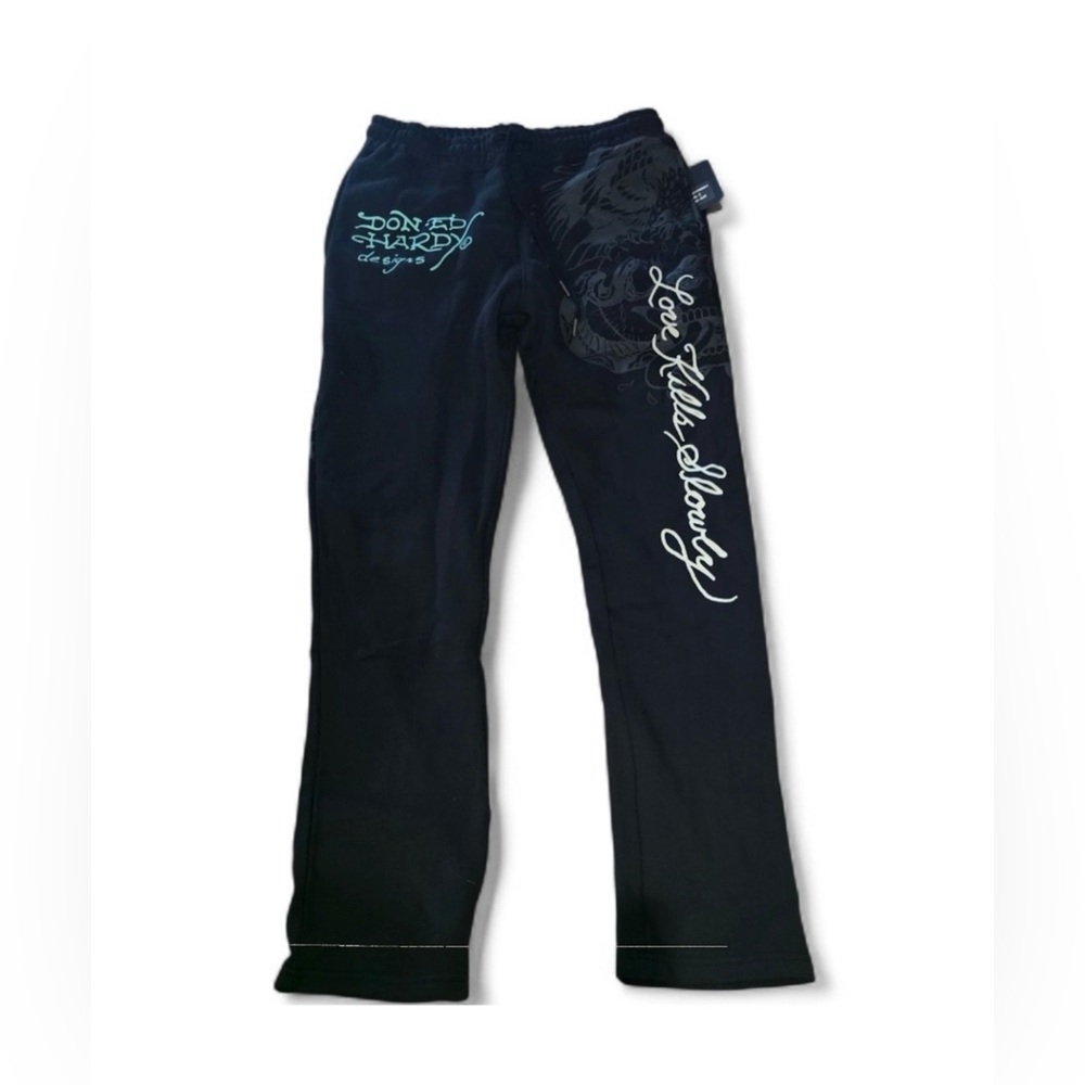 Ed Hardy Crawling Tigers Sweatpants in Black Size: XXL NWT - Picture 8 of 14